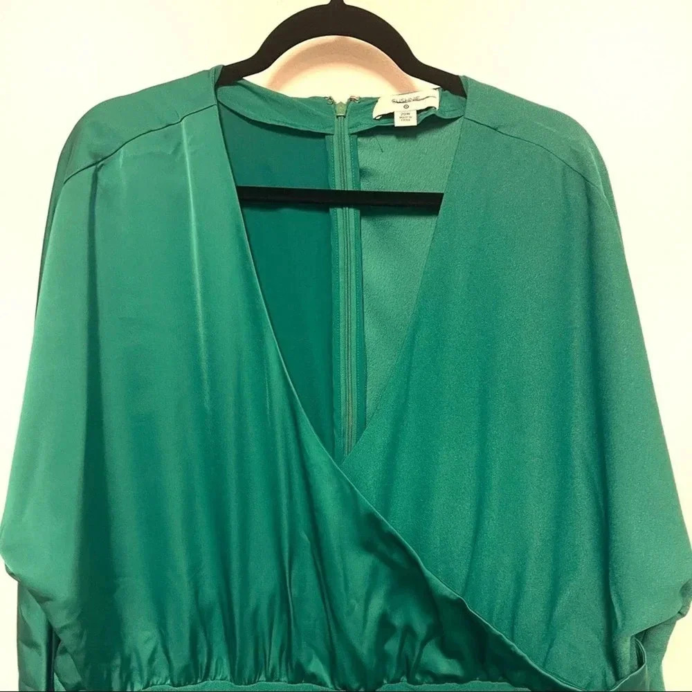 NWOT Cushnie x Target Green Wrap Dress Midi - Long Sleeve Cocktail Casual - Picture 4 of 5